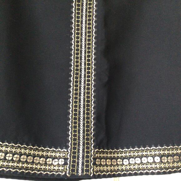 Madewell Black Embellished Mini Skirt Sz 8 - Picture 3 of 7